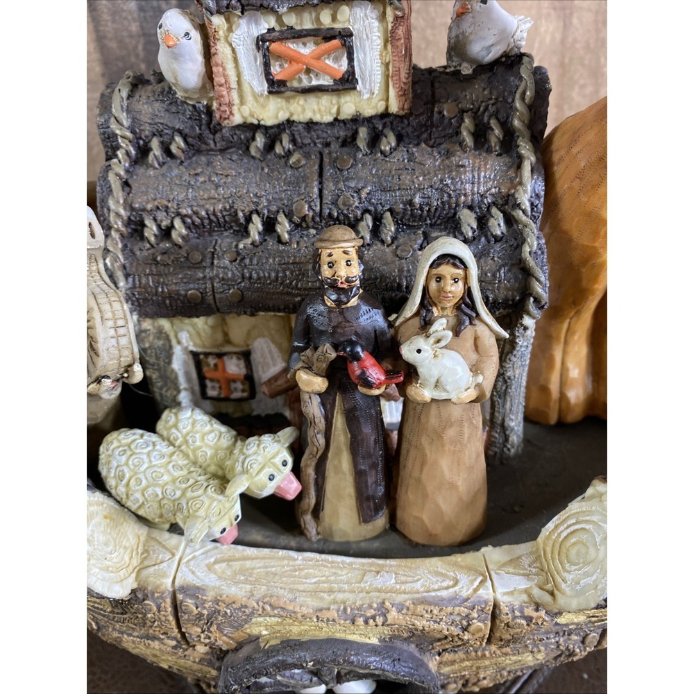 Noah's Ark Decor JCP Home Collection Home Christmas Hand Decorated Rustic Vtg - Picture 7 of 16